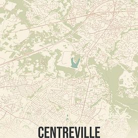 Vintage landkaart van Centreville (Virginia), USA. van MijnStadsPoster