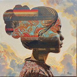 Modernes weibliches Porträt | Weibliche Gestalten von Kunst Laune