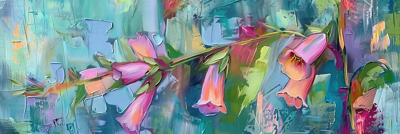 Moderne Blumen von Abstraktes Gemälde