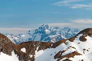 Blick auf die Allgäuer Hochalpen