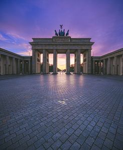 Berlin Brandenburger Tor au coucher du soleil