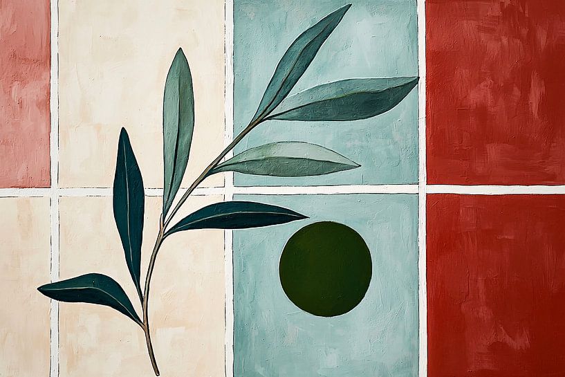 Moderne Wanddekoration mit Blättern von Imperial Art House
