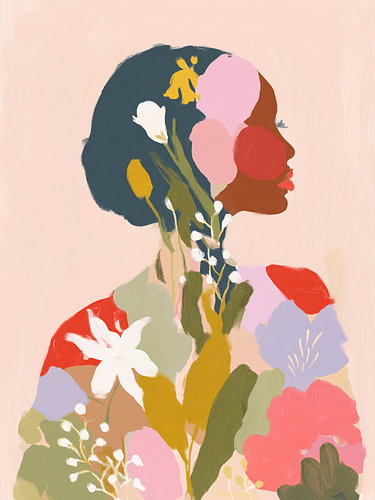 Woman Made of Flowers – Modern Feminine Floral Art