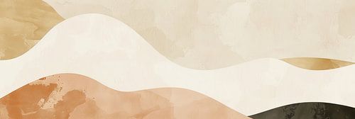 Abstraktes Panorama im Boho und Japandi Stil