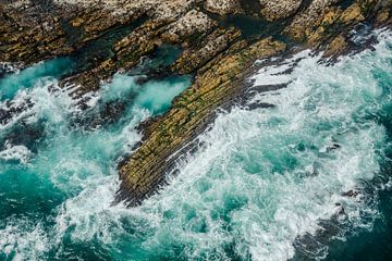 Aerial view of Africa's rugged coast by Jorick van Gorp