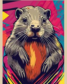 Beaver Bliss - Pop Art Delights by SOTA ArtSign