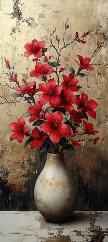 Nature morte moderne rouge