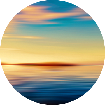 Zonsondergang zeegezicht eiland