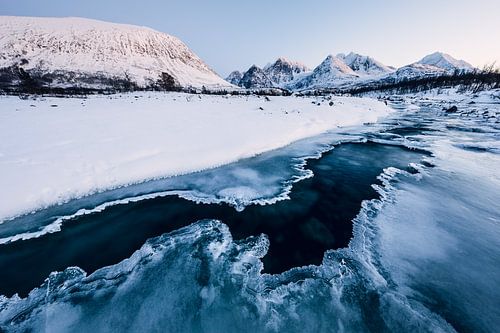 Frozen river - Lyngen Alps, Norway