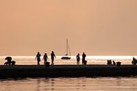 Sunset shadows during the summer