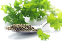 Fresh herbs parsley in the kitchen