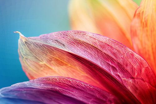 Close-up van kleurrijke abstracte bloemblaadjes