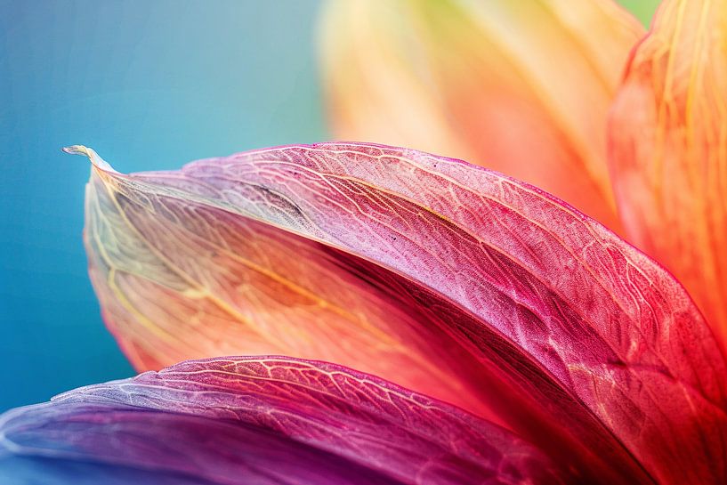 Gros plan sur des pétales abstraits colorés par Imperial Art House