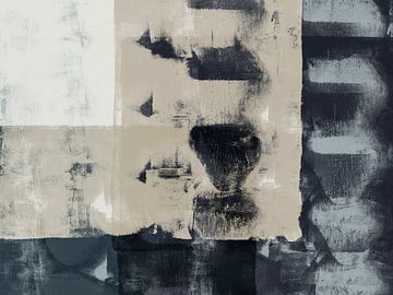 Abstracte minimalistische kunst in neutrale kleuren in wabi-sabi stijl