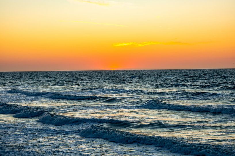 Evening walk on the beach in beautiful Normandy near Saint-Aubin-Sur-Mer - France by Oliver Hlavaty