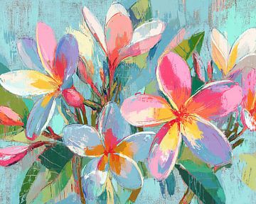 Bloemen Schilderij | Vrolijk Bloemen Stilleven met Kleur van I ❤ Bloemen
