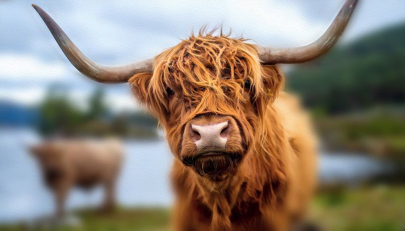 Scottish highlander curious by Emiel de Lange