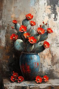 Abstrakte Blumenvase | Rebellion in Blüte und Stein