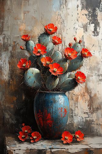 Abstract Flower Vase | Rebellion in Bloom and Stone by Art Whims