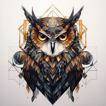 Geometric owl light by TheXclusive Art