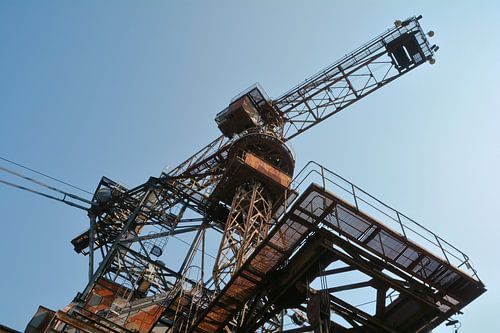 Voormalige kolengraafmachine in de voormalige openluchtmijn Golpa-Nord bij Gräfenhainichen