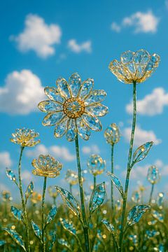 Shiny Flowers: A Sparkling Spring Meadow