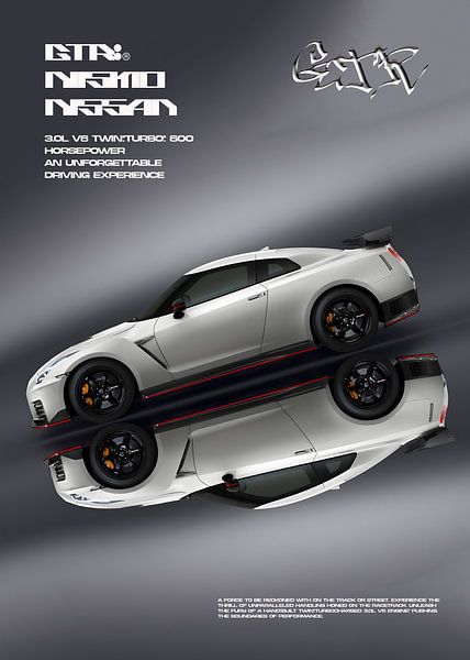 Nissan GT-R NISMO Poster van Ali Firdaus