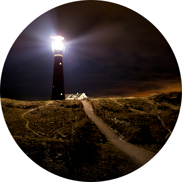 Vuurtoren Schiermonnikoog in de nacht