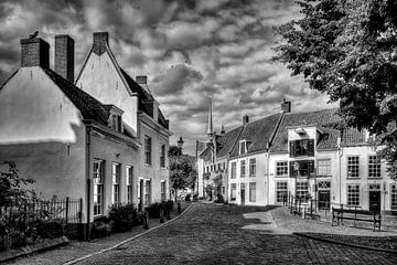 Falke und Krommestraat historisches Amersfoort schwarz-weiß