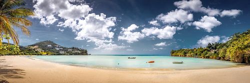 Caribisch strand op het eiland Grenada in het Caribisch gebied.
