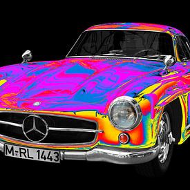 Mercedes Benz 300 SL Gullwing (W 198) Pop Art van aRi F. Huber