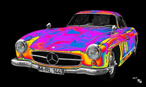 Mercedes Benz 300 SL Gullwing (W 198) Pop Art