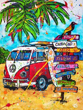 Waar gaan we heen? van Happy Paintings