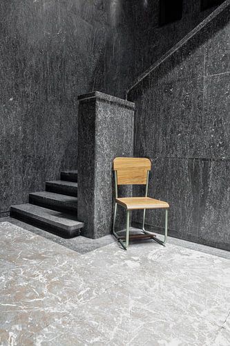 A marble staircase