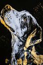 Abstract dog in black and gold by Imperial Art House thumbnail
