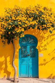 Blue door Flower magic by Poster Art Shop