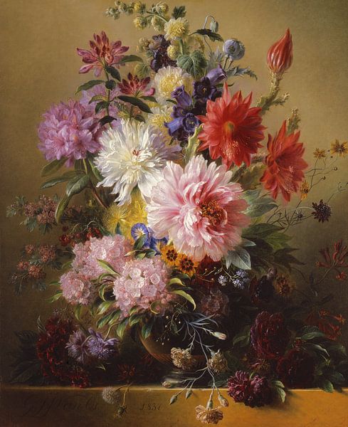 Stilleven met bloemen, Georgius Jacobus Johannes van Os van Bridgeman Masters