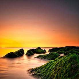 Sunset Sunset Katwijk aan Zee Pays-Bas sur Wim van Beelen