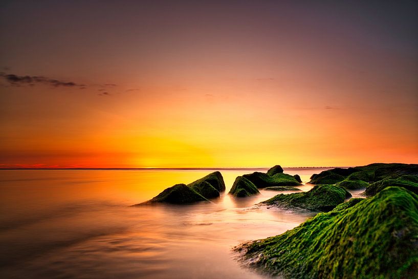 Sonnenuntergang Sonnenuntergang Katwijk aan Zee Niederlande von Wim van Beelen
