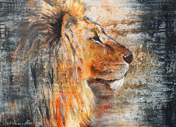 Lion Night van Atelier Paint-Ing