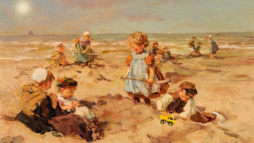Kinder am Strand / Kinder am Meer, Johannes Akkeringa von Digital Art Studio