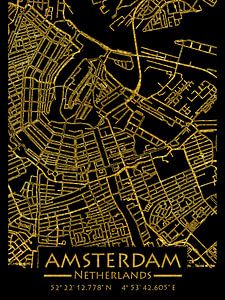 Amsterdam Niederlande City Map von Carina Buchspies