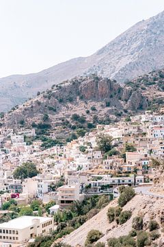 Stad in Kreta, Griekenland - Steden reisfotografie print - Fine Art Fotografie Pastel Kleuren van Kaylee Burger