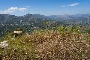 Montagnes, herbes et vue sur la Vall de Pop