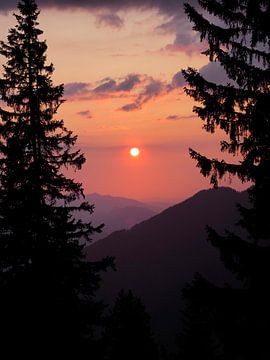 Coucher de soleil dans les Alpes du Lechtal