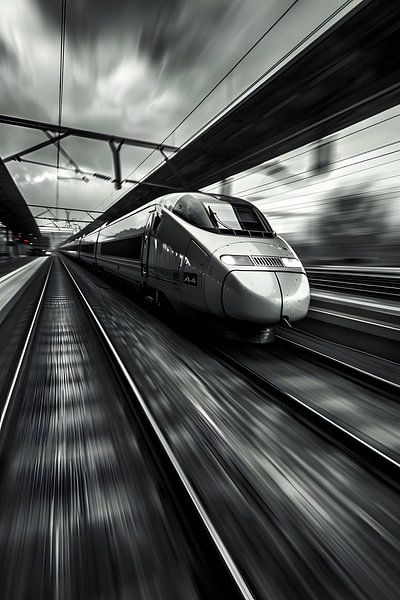 Le TGV traverse la gare par Skyfall