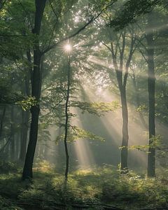 Magisches Licht im Wald