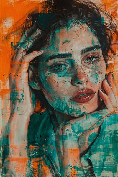 Belle aquarelle d'un portrait féminin par Art & Soul Creations