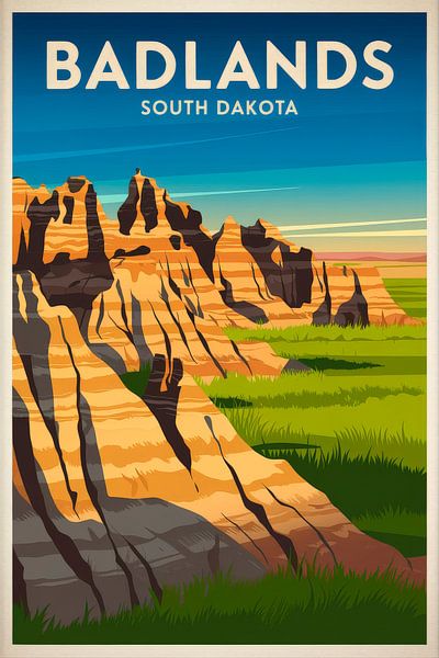 Badlands, South Dakota von Poster Art Shop