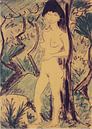 Nackt im Wald, Otto Mueller - ca1923 von Atelier Liesjes Miniaturansicht